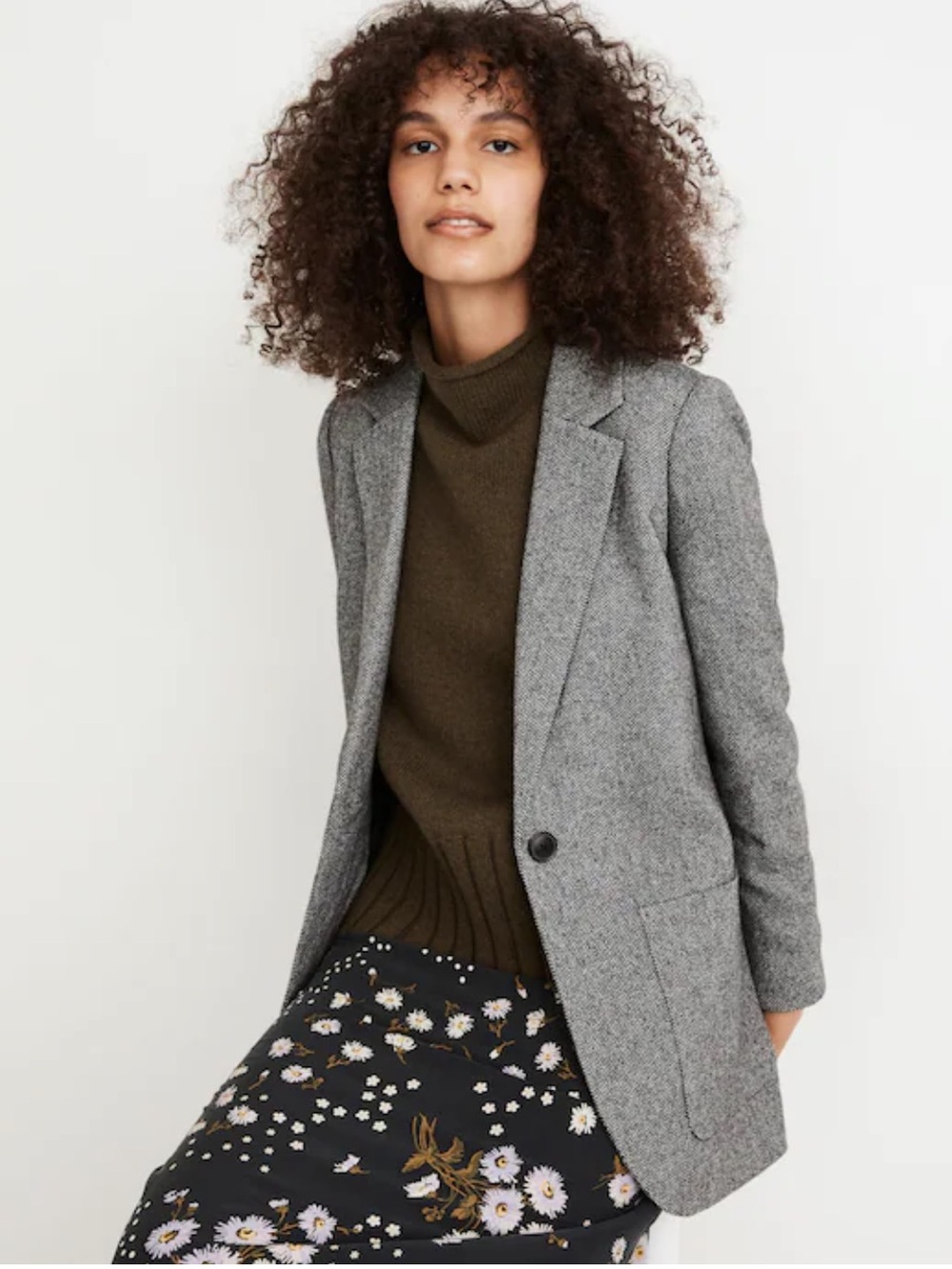 Madewell Larsen Blazer in Herringbone style MA318 Size S
